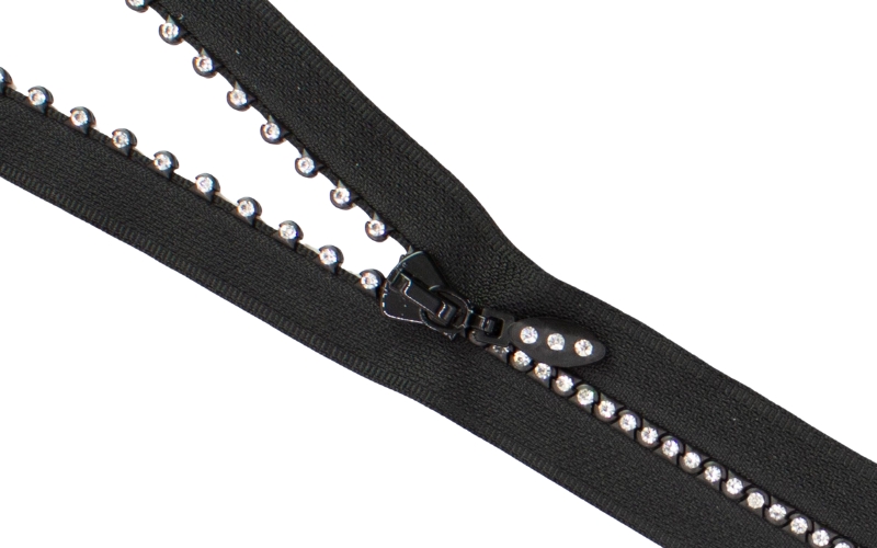 Fermeture éclair inséparable strass Prym Z83 460 - Noir - Tissushop